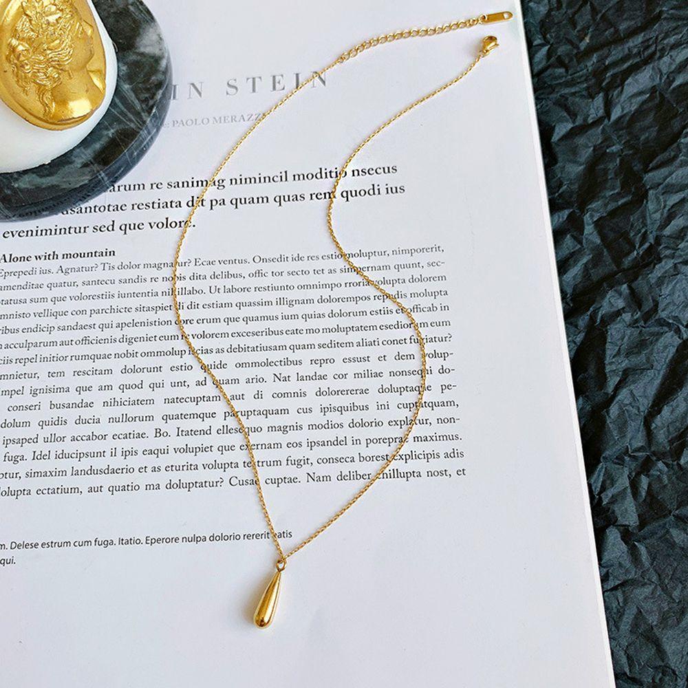 Vòng cổ Thép Titan Mặt Hình Giọt Nước Thời Trang VANES1