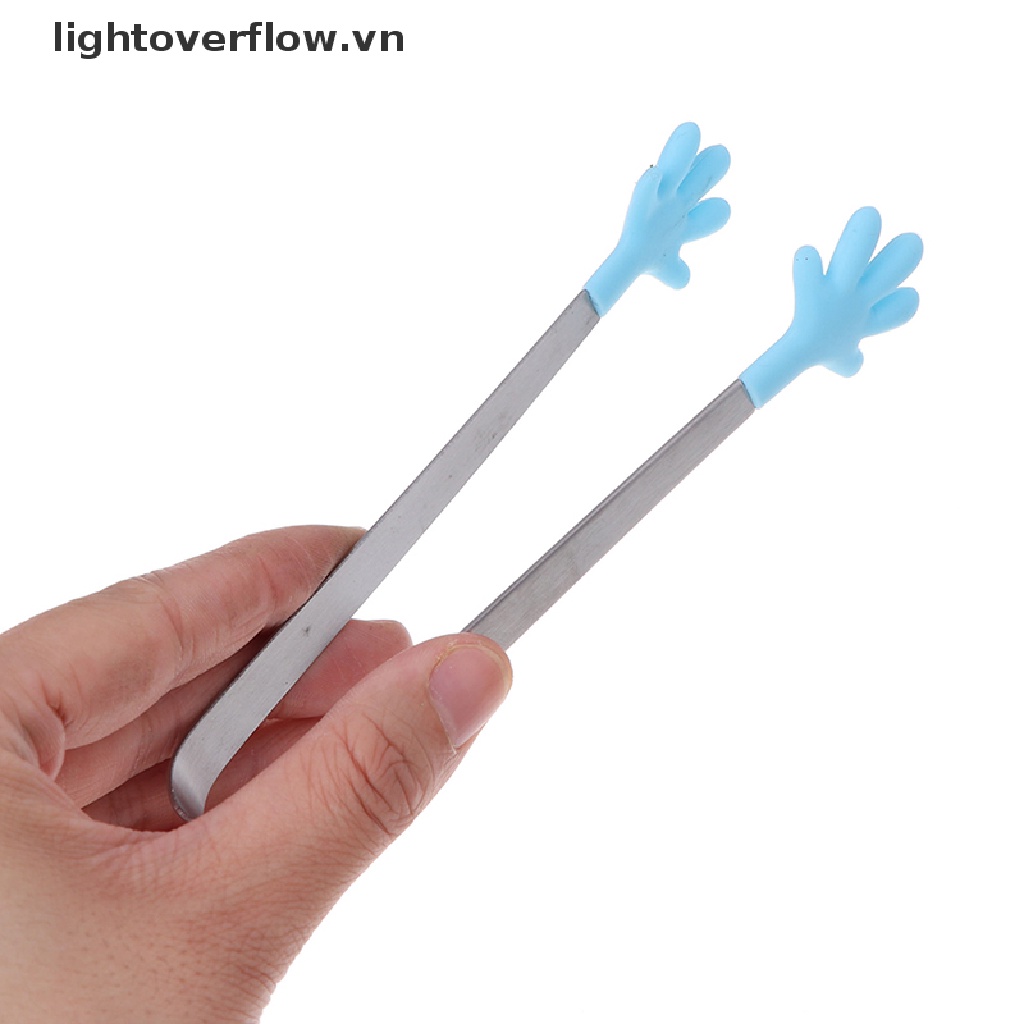 Kẹp Gắp Đá / Thức Ăn Bằng Thép Không Gỉ Và Silicon Tiện Dụng Cho Nhà Bếp