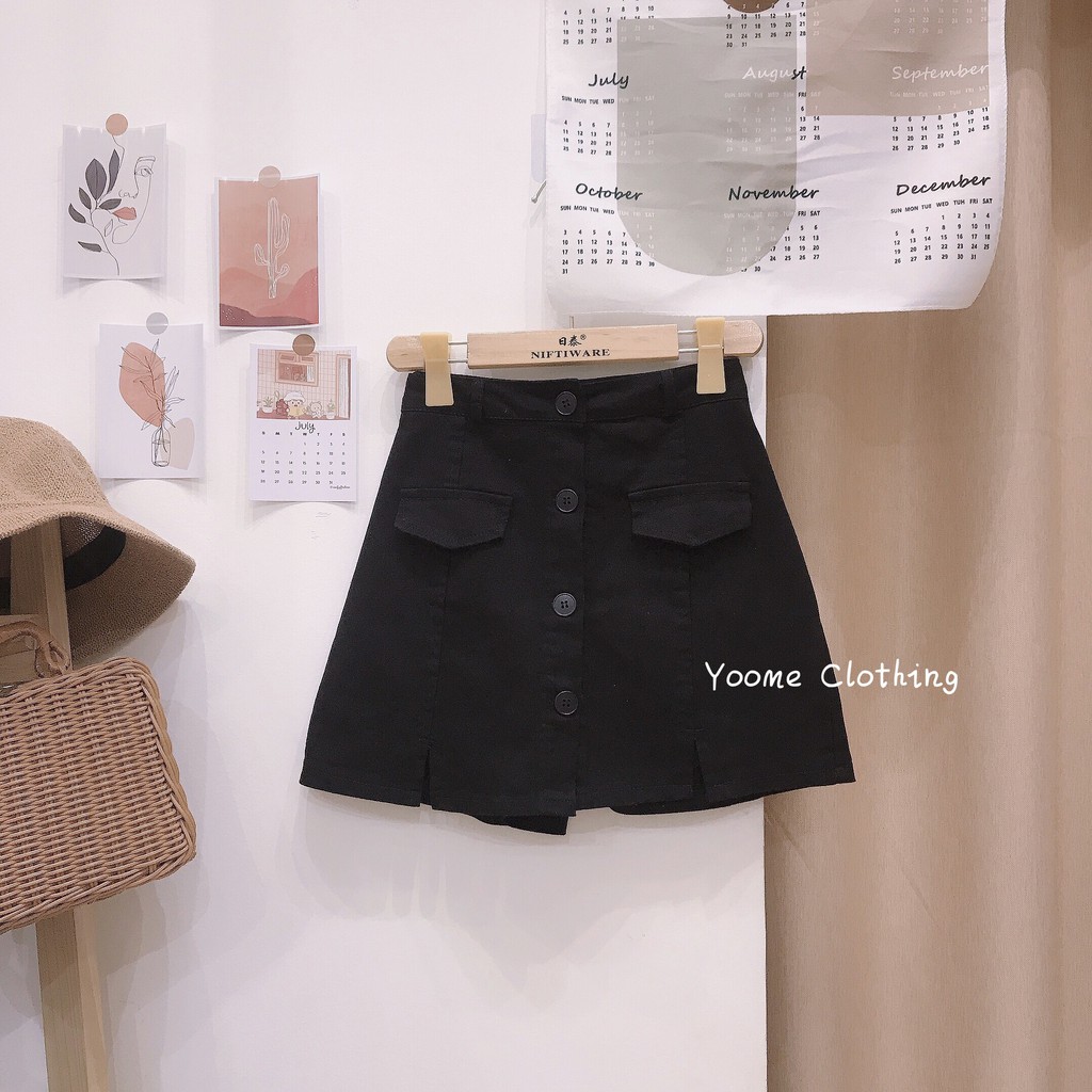 [Mã FAXANH55 giảm 10K đơn 50K] Quần giả váy kaki khuy xẻ đùi [ ẢNH THẬT SHOP CHỤP] | BigBuy360 - bigbuy360.vn