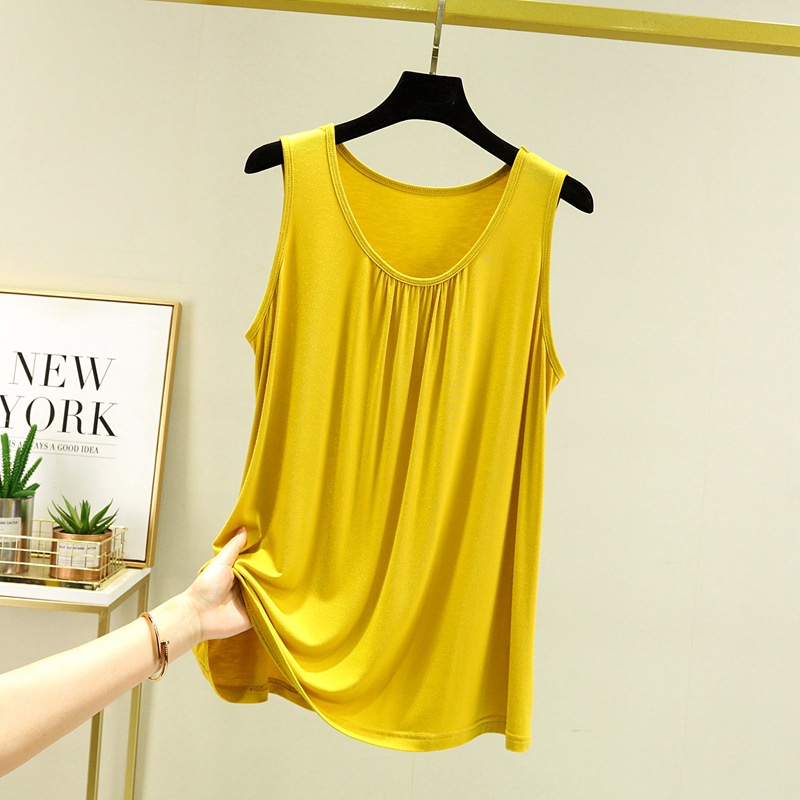 Áo Thun Ba Lỗ Cổ TròN DáNg RộNg MàU Trơn ThờI Trang 2022 Cho Nữ