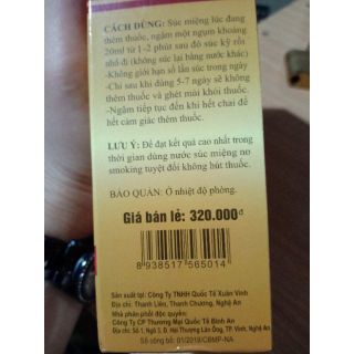 Nước súc miệng bỏ thuốc lá thuốc lào