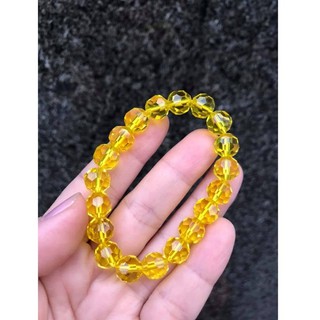 VÒNG TAY PHA LÊ VÀNG CẮT GIÁC 10LY