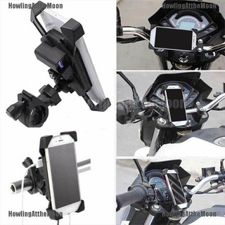 Vn motorcycle charger cell phone mount holder clamp with usb charger atv gps holder et
