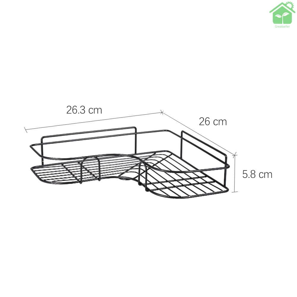 Kệ Sắt Gắn Góc Tường Nhà Tắm / Nhà Bếp Đựng Đồ Dùng Tiện Dụng