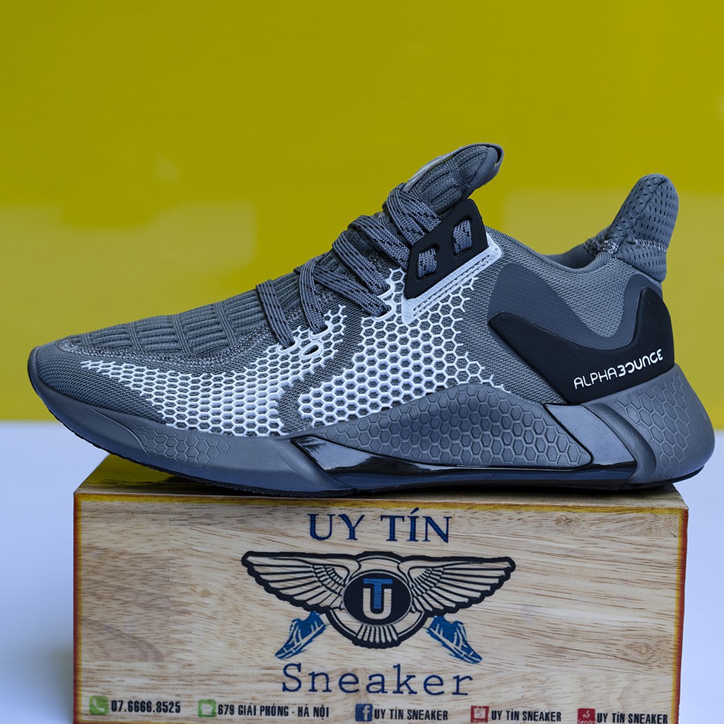 Giày Thể Thao Alpha 2020 Xám Full Nam Cao Cấp | BigBuy360 - bigbuy360.vn