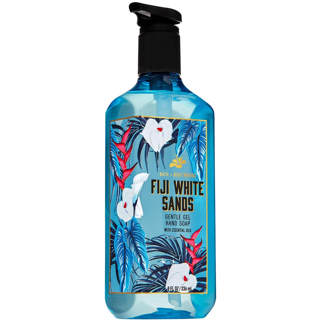 Xà phòng gel rửa tay diệt khuẩn Bath &amp; Body Works Gentle Gel Hand Soap Fiji White Sands 236ml (Mỹ)