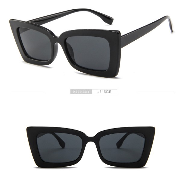[Mã FAK123 hoàn 12K xu đơn bất kỳ] Vintage Eyeglass Sun Protection Sunglasses Square Frame Fashion Accessories