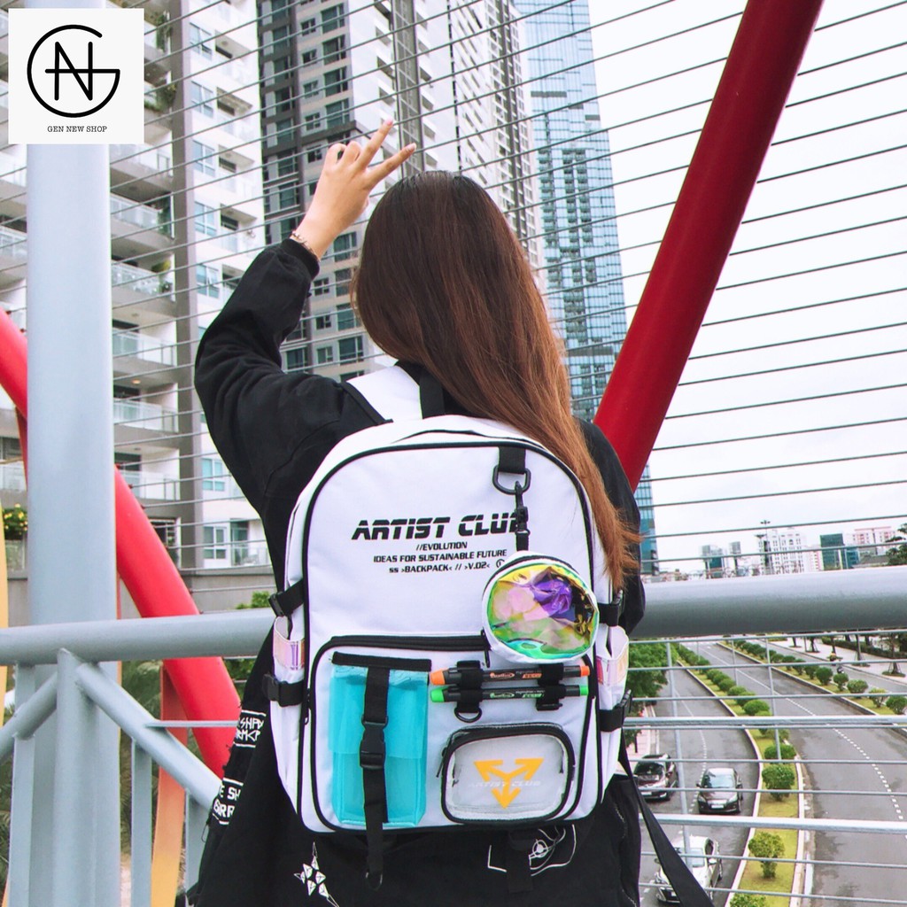 Balo Đi Học Nam Nữ Đẹp Học Sinh Hologram Dạ Phản Quang Phát Sáng  BL DQ AT 01