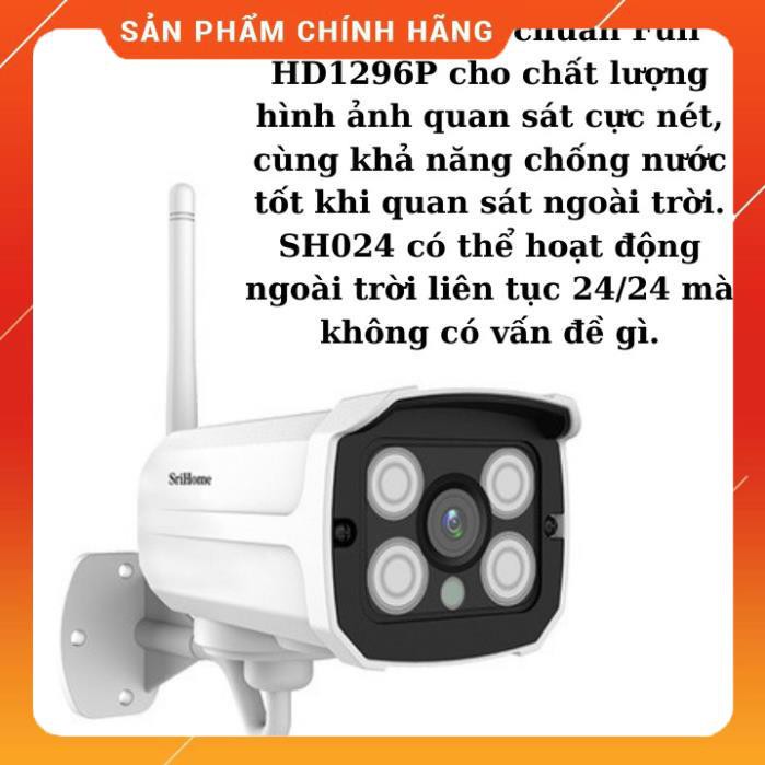 Camera wifi ngoài trời Srihome Sh024 , phát hiện chuyển động , chế độ offline tiện dụng AP hotspot , camera ip , camera