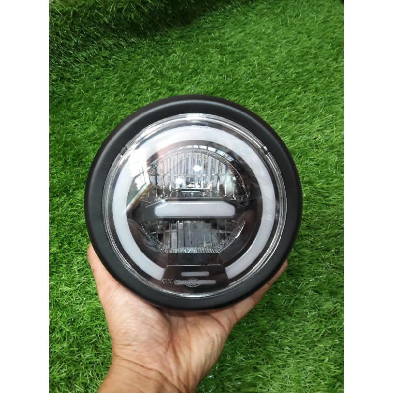 pha đèn led độ classic, pha đèn cafe racer - phù hợp GD110, GN125, Husky125,YB125,CG125