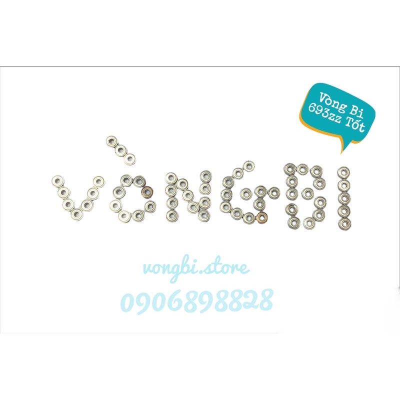 Set 10 Vòng Bi Bạc Đạn 693zz 3mm x 8mm x 4mm Chất Lượng Tốt