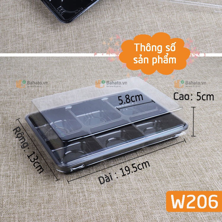 Bộ 10 hộp nhựa đựng bánh W206