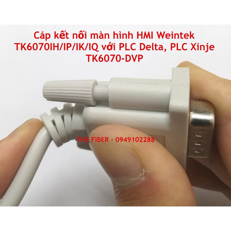 Cáp kết nối màn hình HMI Weintek TK6070IH/IP/IK/IQ với PLC Delta, PLC Xinje TK6070-DVP