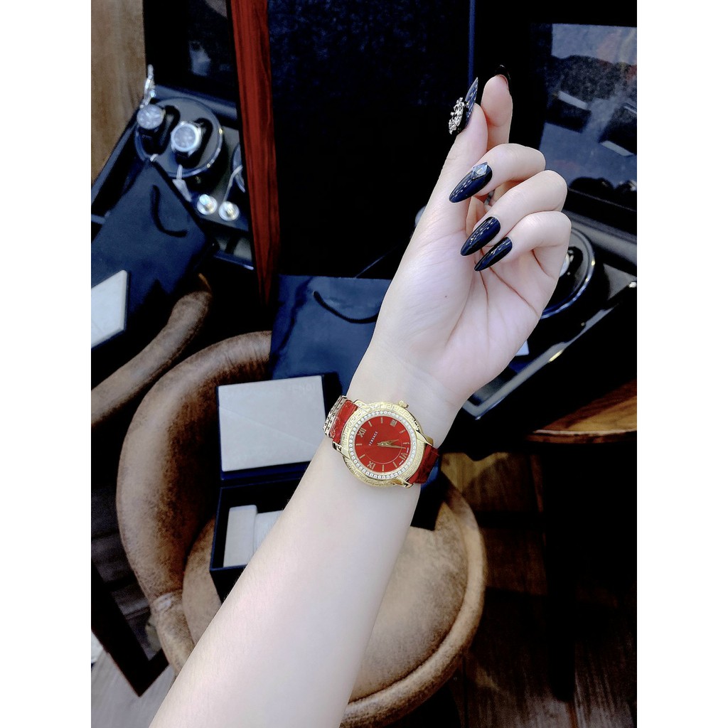 Đồng hồ nữ VERSACE full box authentic, đồng hồ nữ chính hãng dây da, thời trang siêu đẹp, cao cấp, cực kỳ sang chảnh