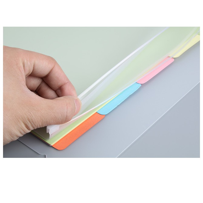 Phụ kiện A4 4 còng gồm TAB chia trang, thước gắn sổ, túi zip, Tab nhựa