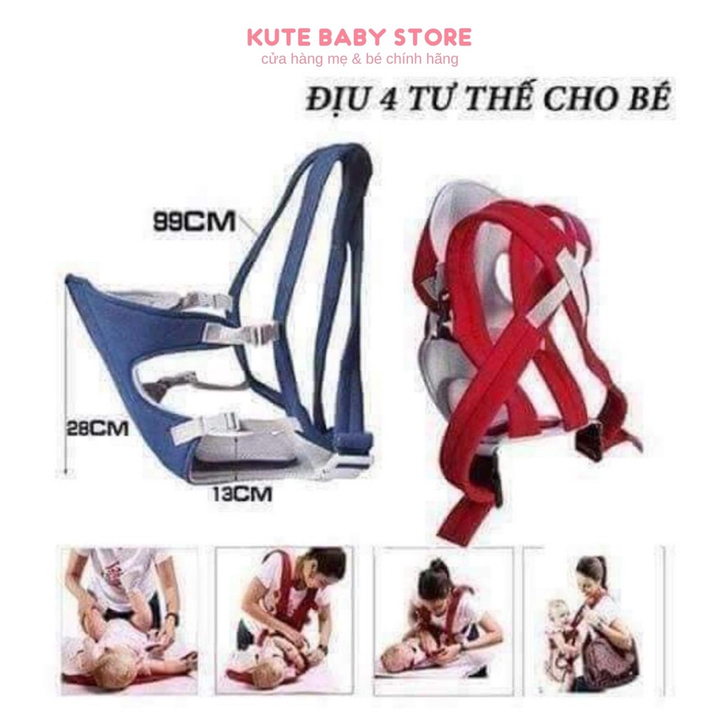 Địu em bé 4 tư thế hàng VNXK an toàn cho bé