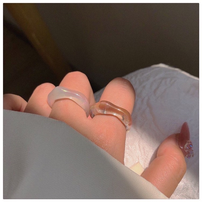 Nhẫn Nhựa Dợn Sóng Đơn Giản Đáng Yêu - TS1487