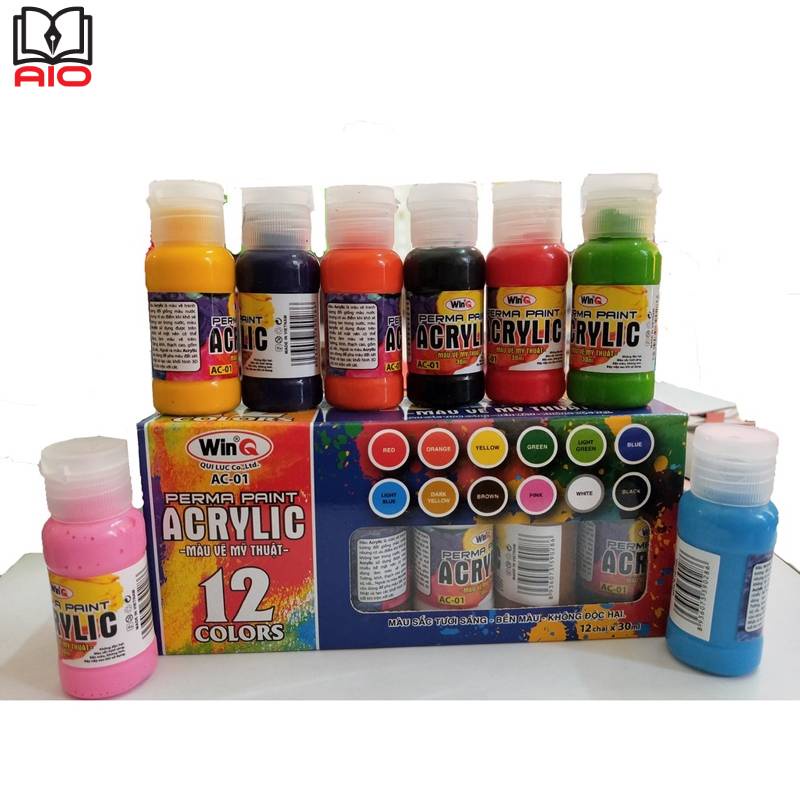 Màu Acrylic WinQ AC-01 - 12 Màu (30 ml)