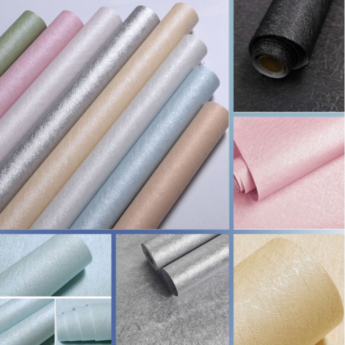 COMBO 10M GIẤY DÁN TƯỜNG 1 MÀU SỢI KHỔ 45CM CÓ KEO SẴN