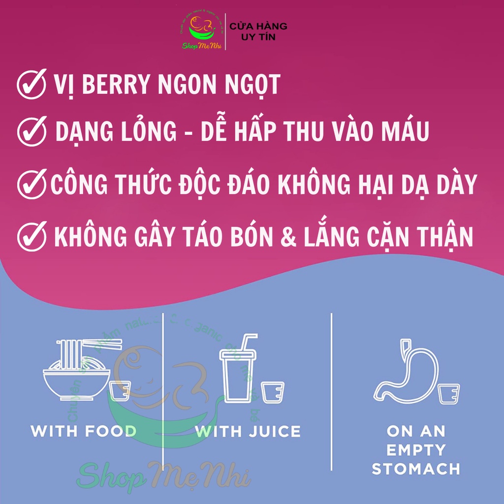 Sắt hữu cơ dạng nước cho mẹ bầu, mẹ sau sinh Mary Ruth’s Liquid Iron Supplement for Pregnant &amp; Postnatal 450ml