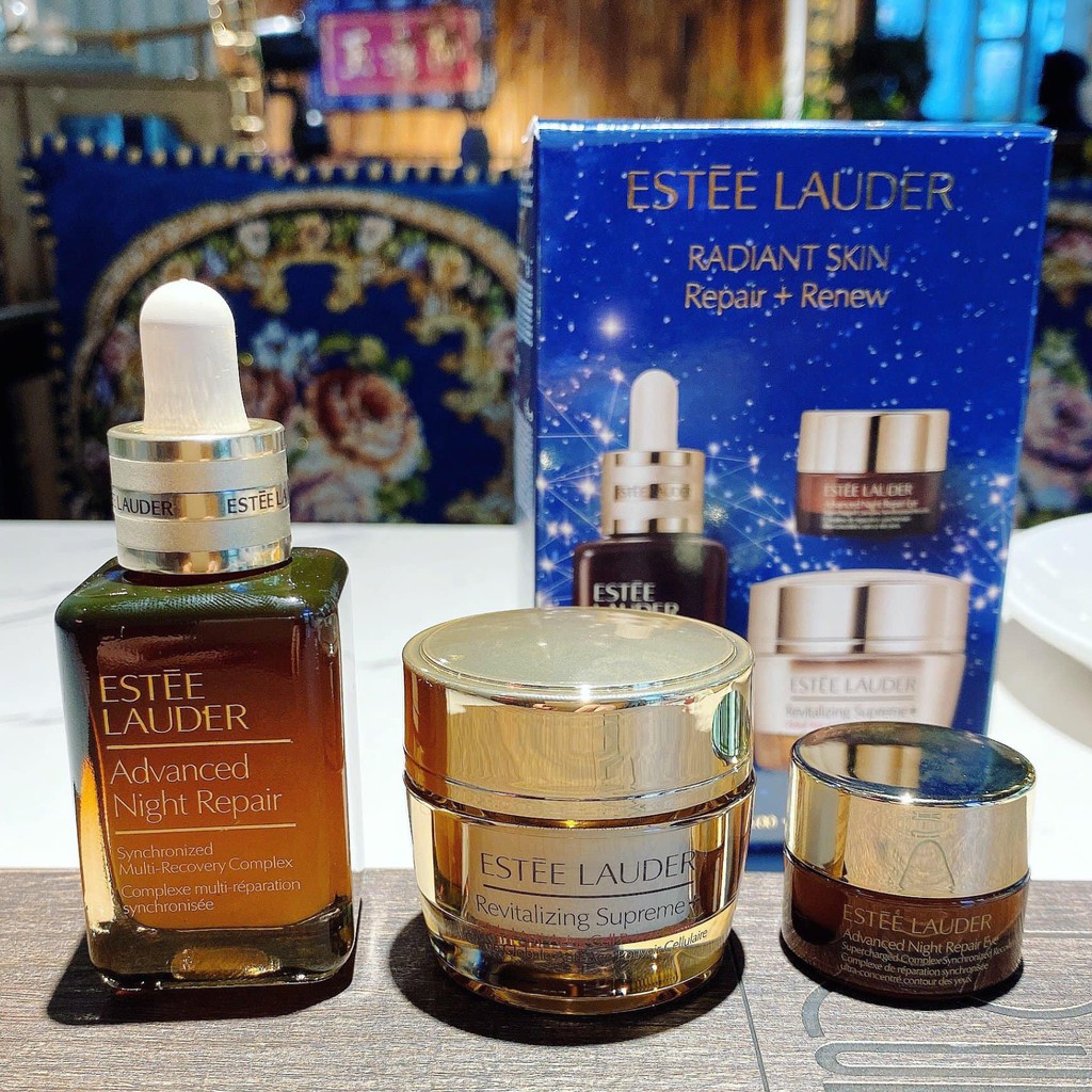 [CHÍNH HÃNG] Set Estee Lauder Repair + Renew 3 món (1 Serum 30ml + 1 kem dưỡng 15ml + 1 kem mắt 5ml)