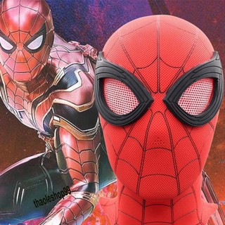 Mặt nạ hình người nhện dubaba cho lễ Halloween-Mặt nạ Người Nhện vải trùm đầu-Mặt nạ Người Nhện có đèn, có nhạc khi dùng