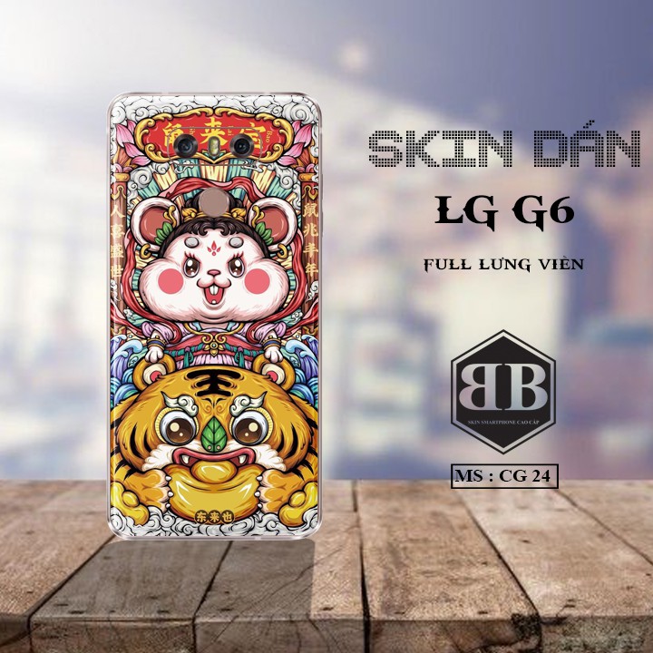 Bộ Skin Dán LG G6 dán full lưng viền dùng thay hoàn toàn ốp lưng điện thoại chất liệu chống thấm cao cấp