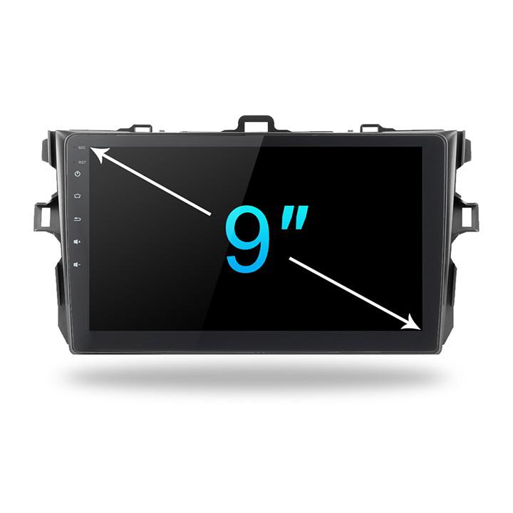 Mặt dưỡng Mặt nạ khung lắp màn hình 9 In xe Toyota corolla altis 2007-2013 Kèm rắc nguồn - Mẫu 2 -Chuyên sỉ