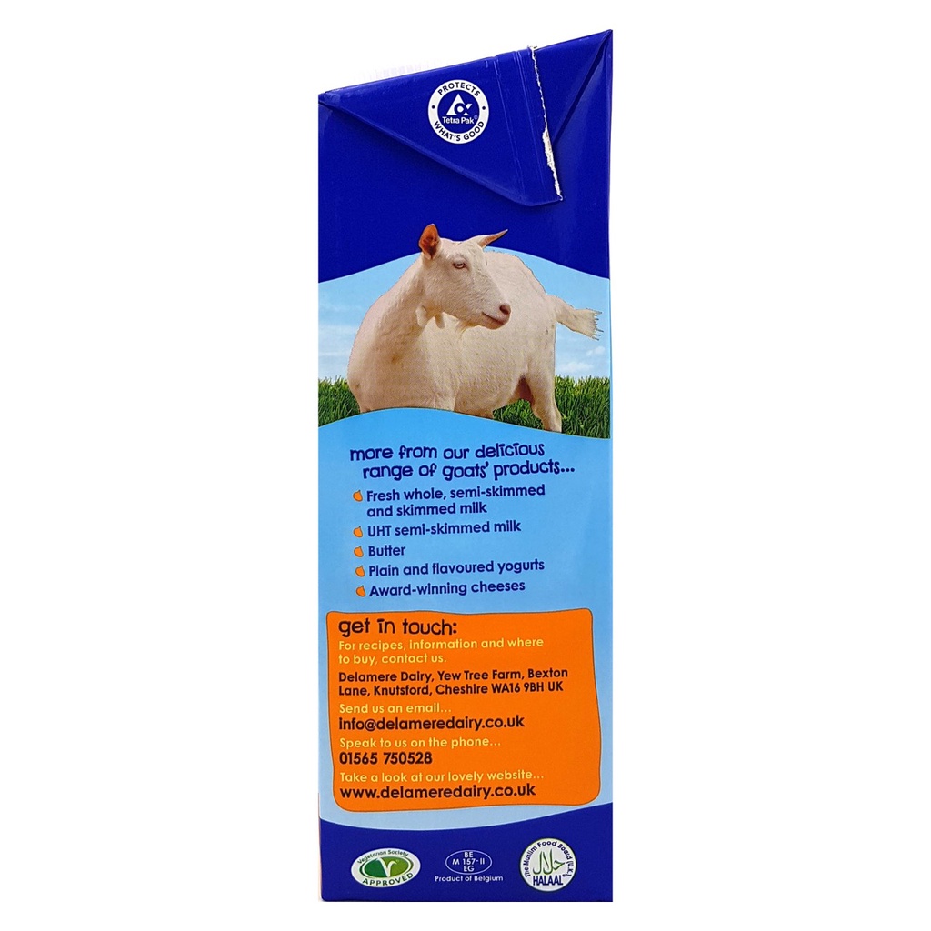 Combo 5 tặng 1 Sữa dê nguyên kem tiệt trùng Delamere Dairy 1L - nhập khẩu chính hãng từ Anh