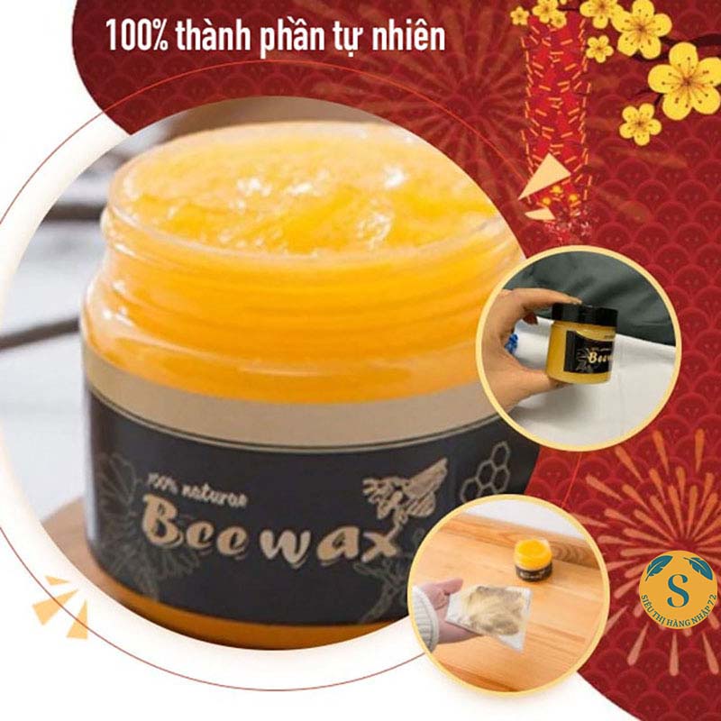 Sáp ong BEEWAX đánh bóng Sàn Gỗ Đồ Gỗ, làm mới bàn ghế, cầu thang, đồ trang trí, đồ dùng chất liệu gỗ [BEEWAX]