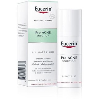 Eucerin ProAcne solution mattifying fluid 50ml. Kem giúp kiểm soát dầu, giảm mụn