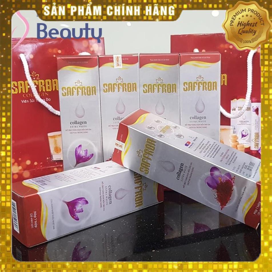 Viên Trắng Da Saffron Collagen Extra - Viên Sủi Cao Cấp Công Nghệ Nhật Bản - Chính Hãng Hộp 20 Viên | Thế Giới Skin Care