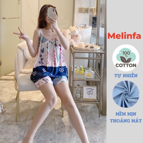 Bộ đồ ngủ mặc nhà vải Cotton tự nhiên mềm mịn thoáng mát mã VABD0180