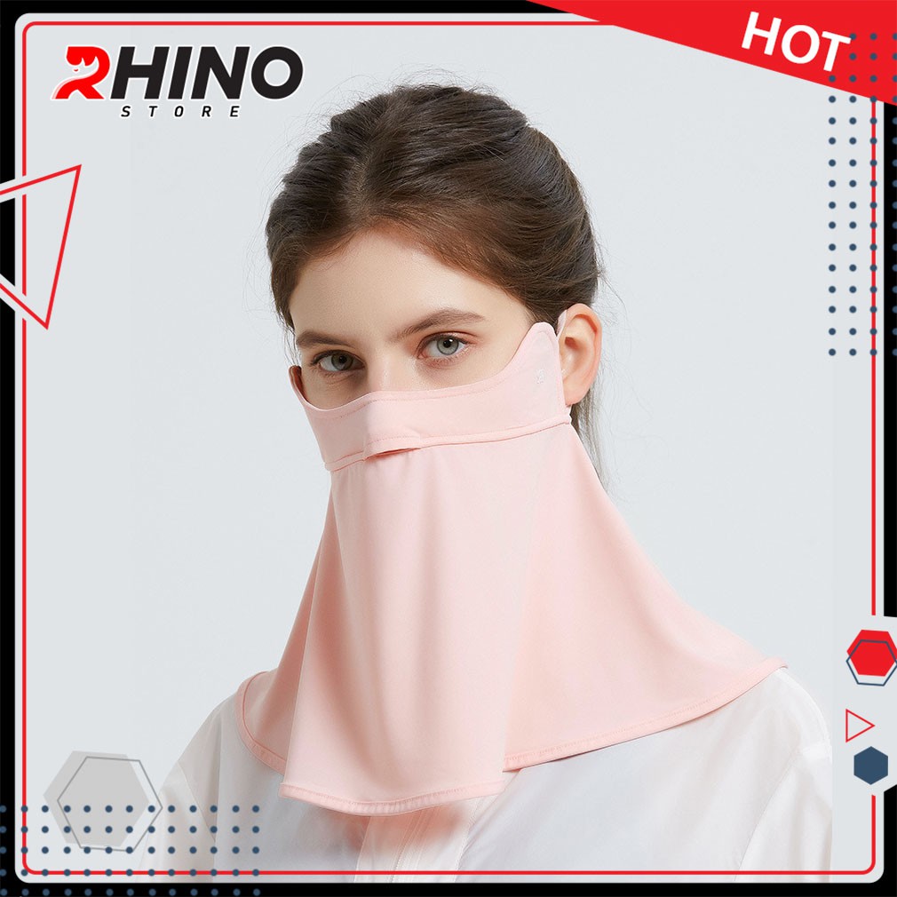 Khẩu trang băng lụa, chống nắng cao cấp Rhino S203, khẩu trang nam nữ, chống tia UV, chống bụi, UPF50+