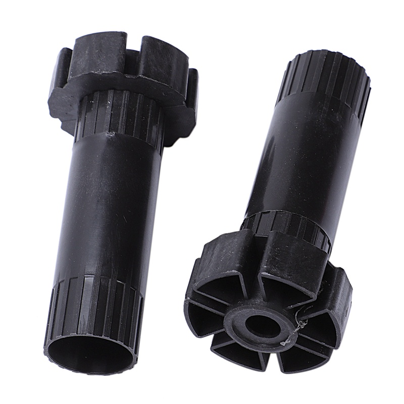 Set 2 Chân Nhựa Màu Đen Có Thể Điều Chỉnh Chiều Cao Cho Tủ Chén