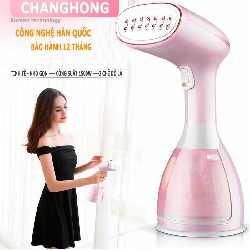 Bàn Ủi Hơi Nước Cầm Tay Changhong Bàn Là Hơi Nước Công Suất 1500W Dung Tích 280ml Nhỏ Gọn, Tiện Lợi