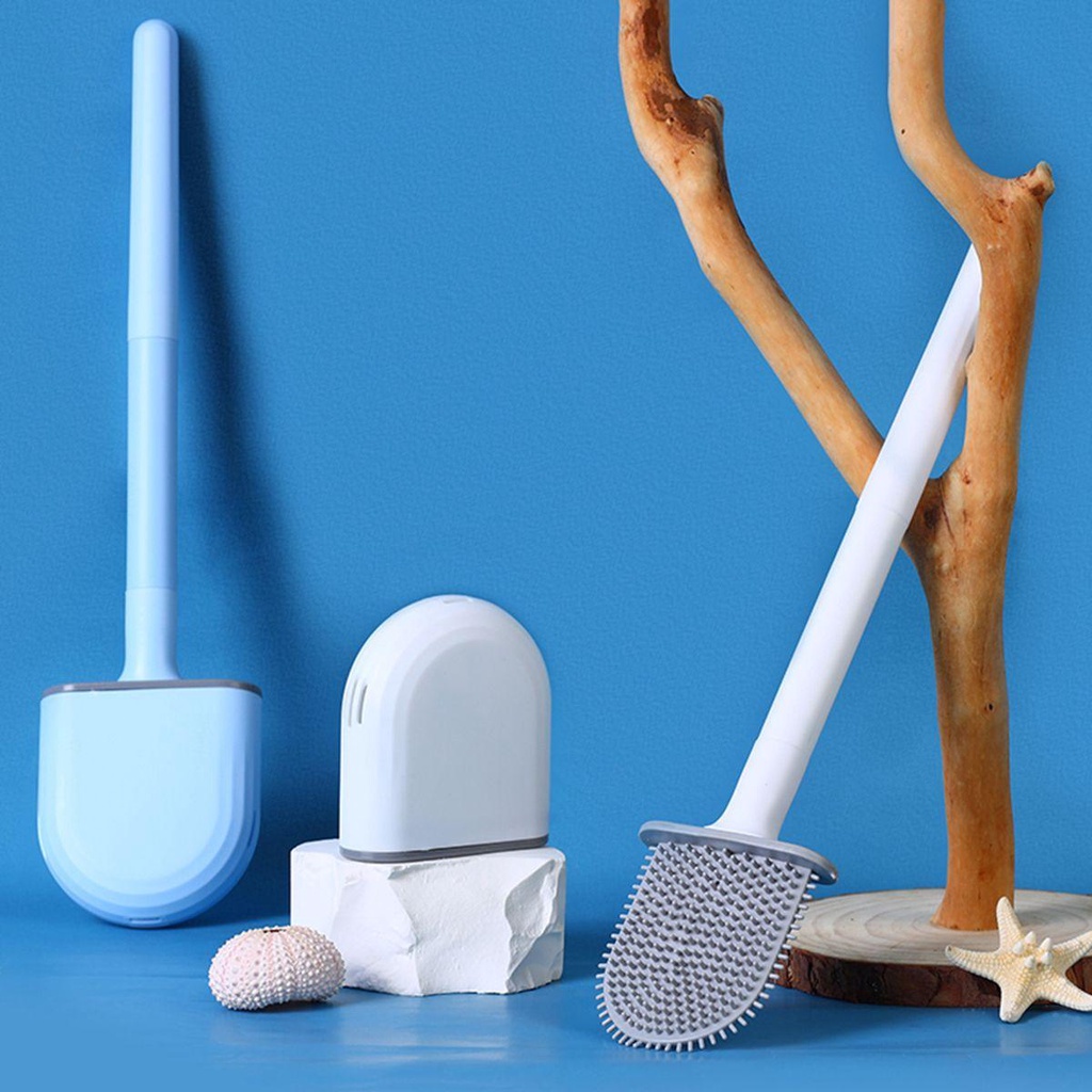 JARRED Bàn Chải Chà Toilet Cán Dài Bằng Silicon Mềm Linh Hoạt