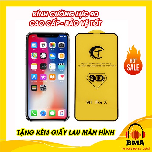 [HÀNG LOẠI 1] KÍNH CƯỜNG LỰC FULL MÀN 9D CAO CẤP IPHONE 6/6S, 6PLUS/ 6SPLUS, 7/ 8,7PLUS/ 8PLUS,X/XS/ XSMAX