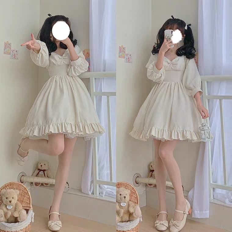 Váy babydoll công chúa ngọt ngào bồng bềnh Lolita cực dễ thương(có ảnh thật )