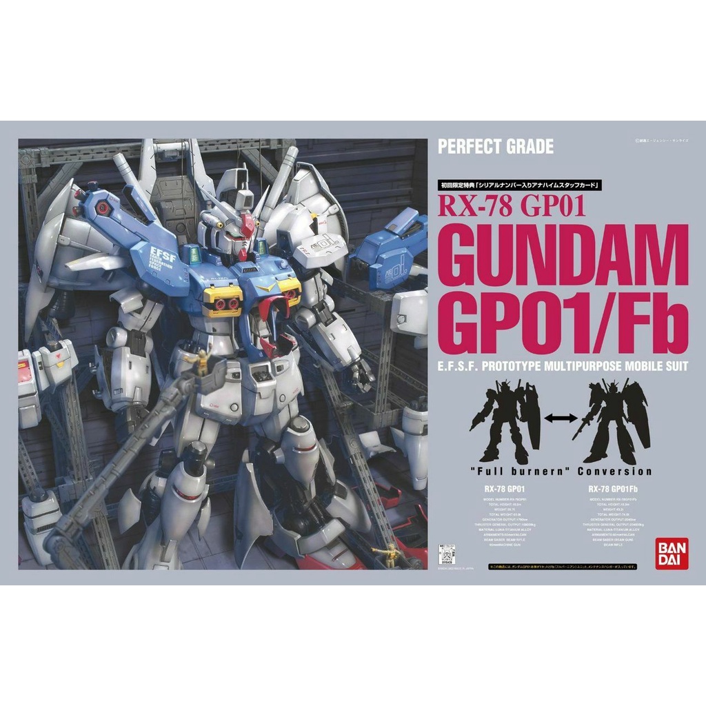 Mô Hình Gundam PG 1/60 GP01 ( Full Burner )