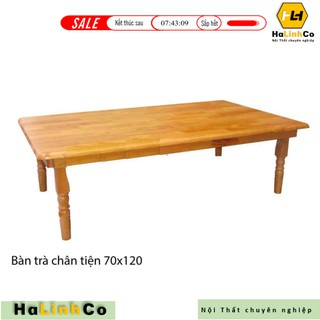 Halinhco- --BÀN TRÀ NGỒI BỆT CHÂN TIỆN GỖ CAO SU 60X120
