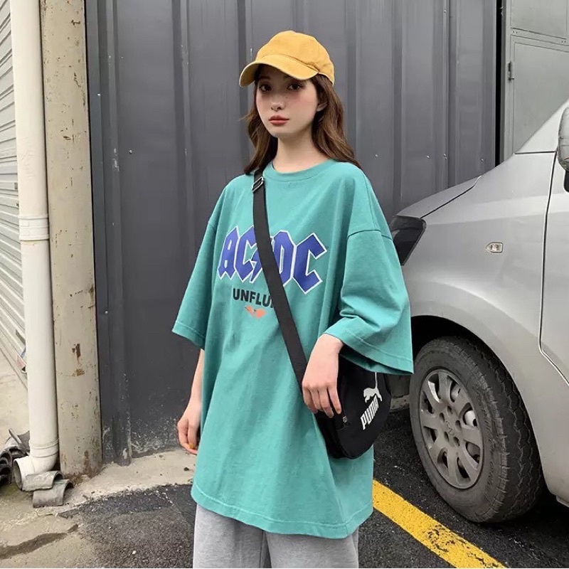 Áo thun phông logo tay nam nữ Full size PINK tay lỡ form rộng ACDC Unisex | BigBuy360 - bigbuy360.vn