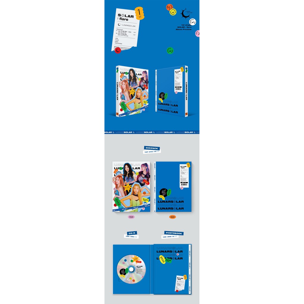 CÓ SẴN - CHÍNH HÃNG - Bộ ảnh nhóm LUNARSOLAR - 1st single [SOLAR : flare]