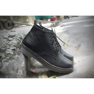 Giày Boots DR.68 DA SẦN đen