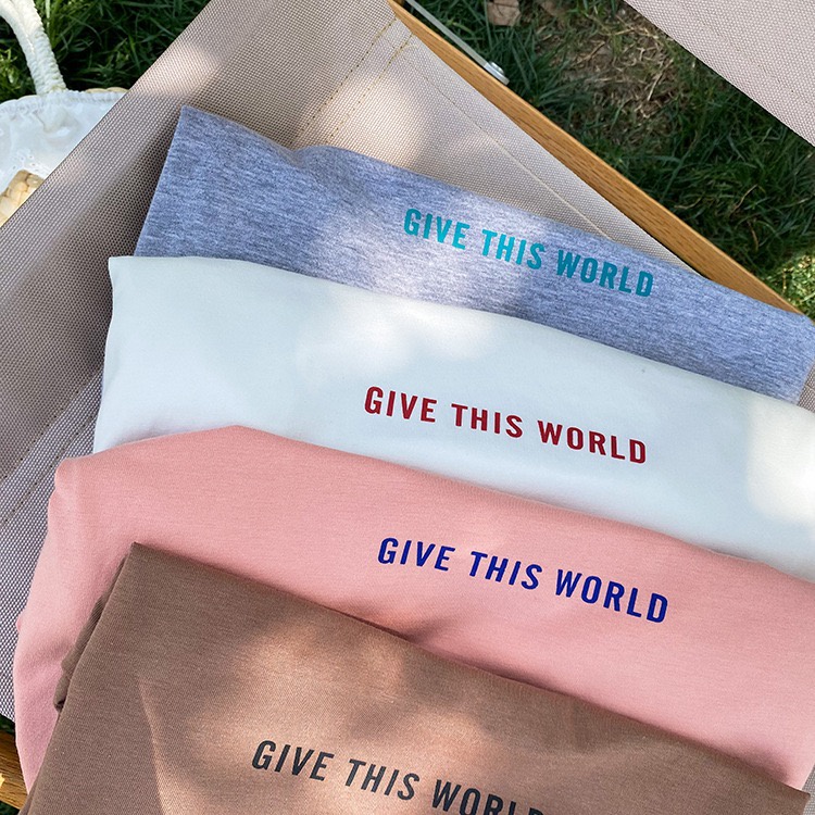 AG247- Áo phông bé gái in chữ sz 80-140, áo thun cho bé kiểu dáng basic, cotton cao cấp