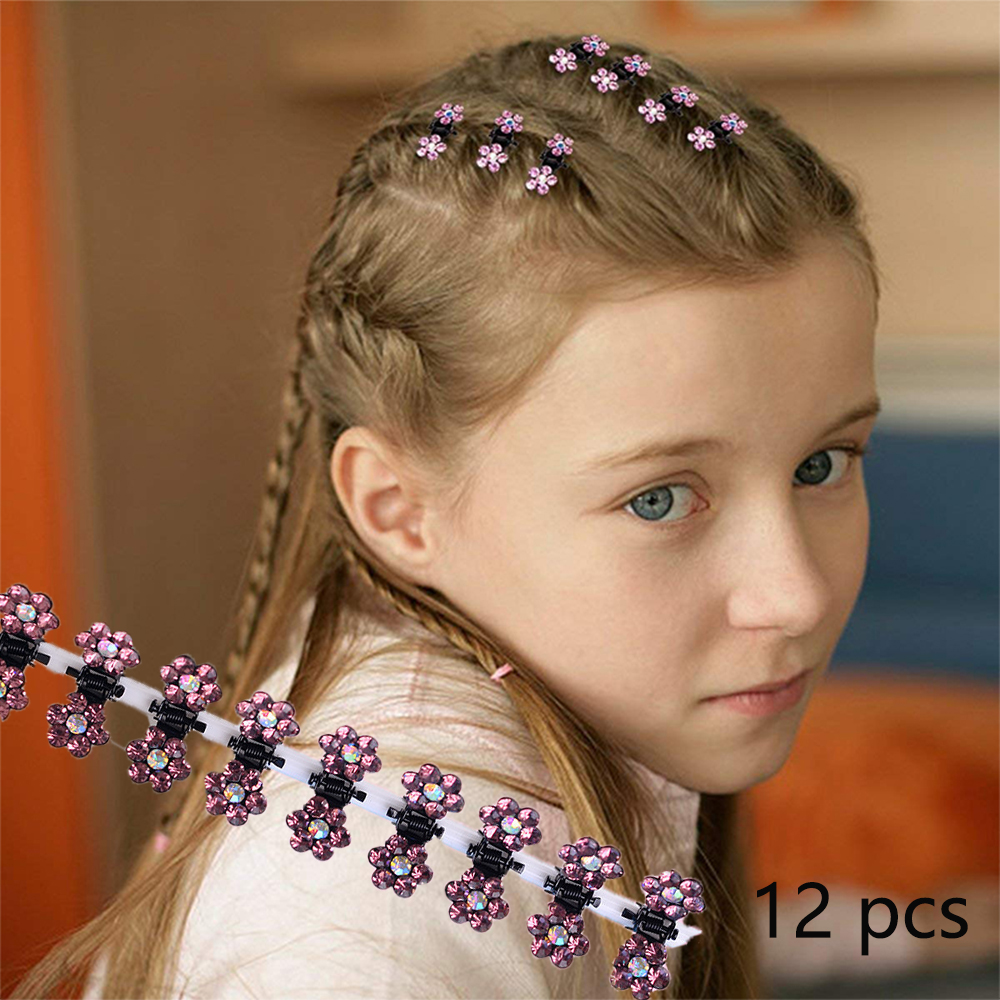 JENIFERDZ 12PCS/Set Hairpins Cute Hair Claws Hair Clip Women Fashion Rose Metal Lovely Lady Barrettes/Multicolor