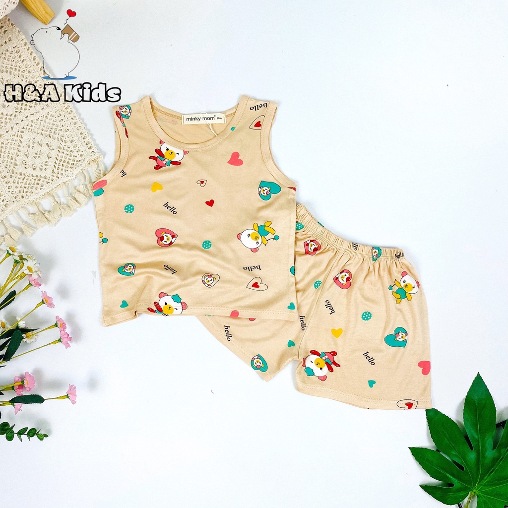 Bộ Ba lỗ thun lạnh in hình toàn thân cho bé trai bé gái - HÀNG CHUẨN LOẠI 1