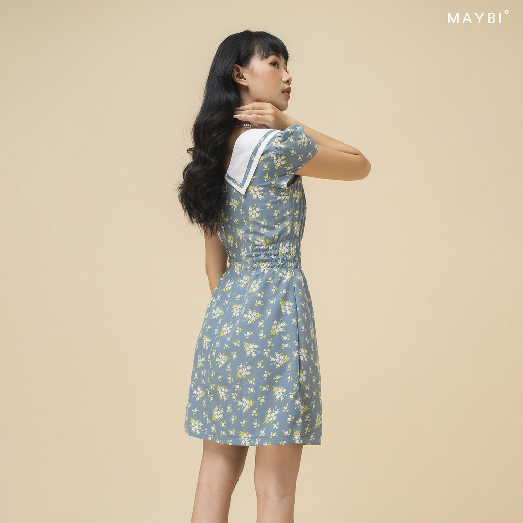 MAYBI - Đầm hoạ tiết hoa cổ lá sen - Sailor dress