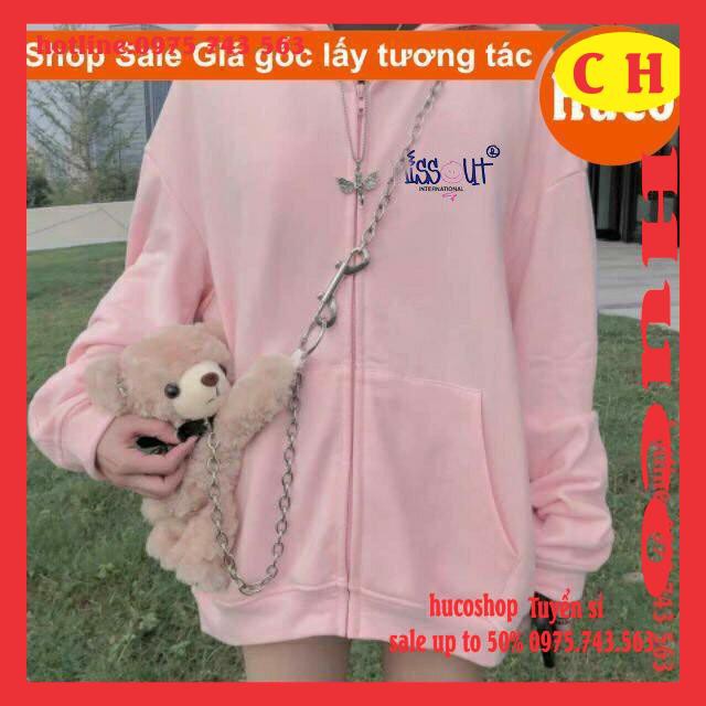 áo khoác hoodie thời trang thu đông nam nữ - nỉ bông Mis Out - form rộng, unisex, freesize giá rẻ dưới 55kg ulzzang | BigBuy360 - bigbuy360.vn