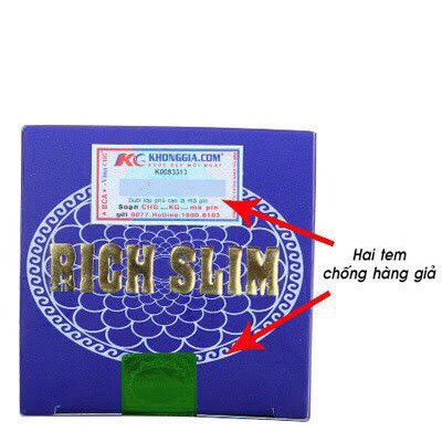 Rich Slim USA giảm cân an toàn, đốt mỡ, giảm béo nhanh của Mỹ, Hộp/Chai 60 viên